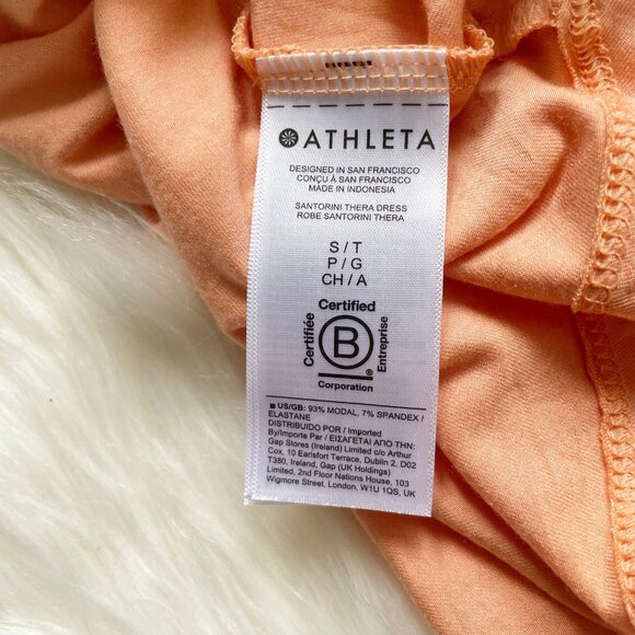 NEW 105$ Athleta Tall Desert Rose Orange Santorini Thera Swing Sleeveless Dress - Picture 7 of 11